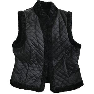 Faux Persian Lamb Wooly Reversible Quilted Vest